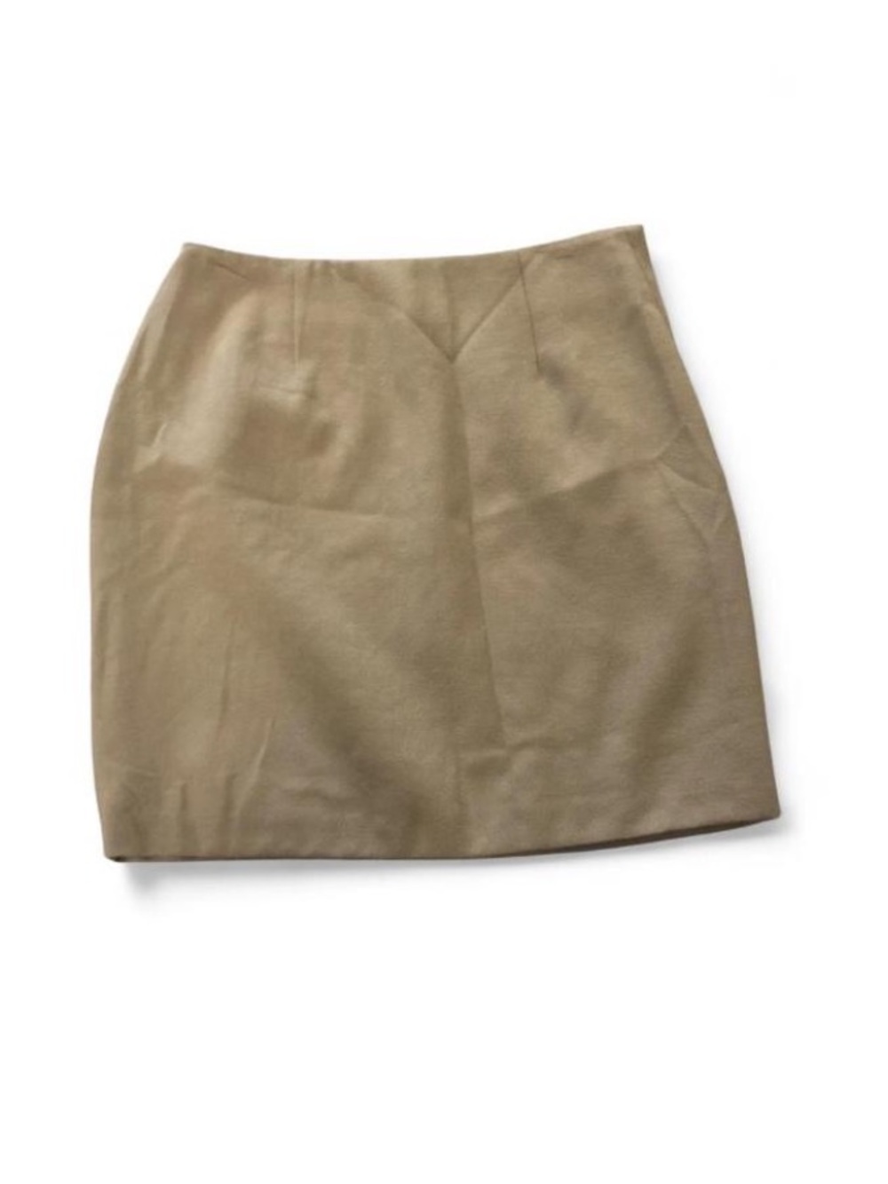 Y2K Khaki Straight wool Mini Skirt